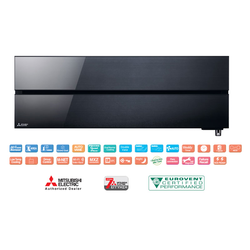 Κλιματιστικό τοίχου Mitsubishi Electric MSZ / MUZ LN50VG-Black Inverter