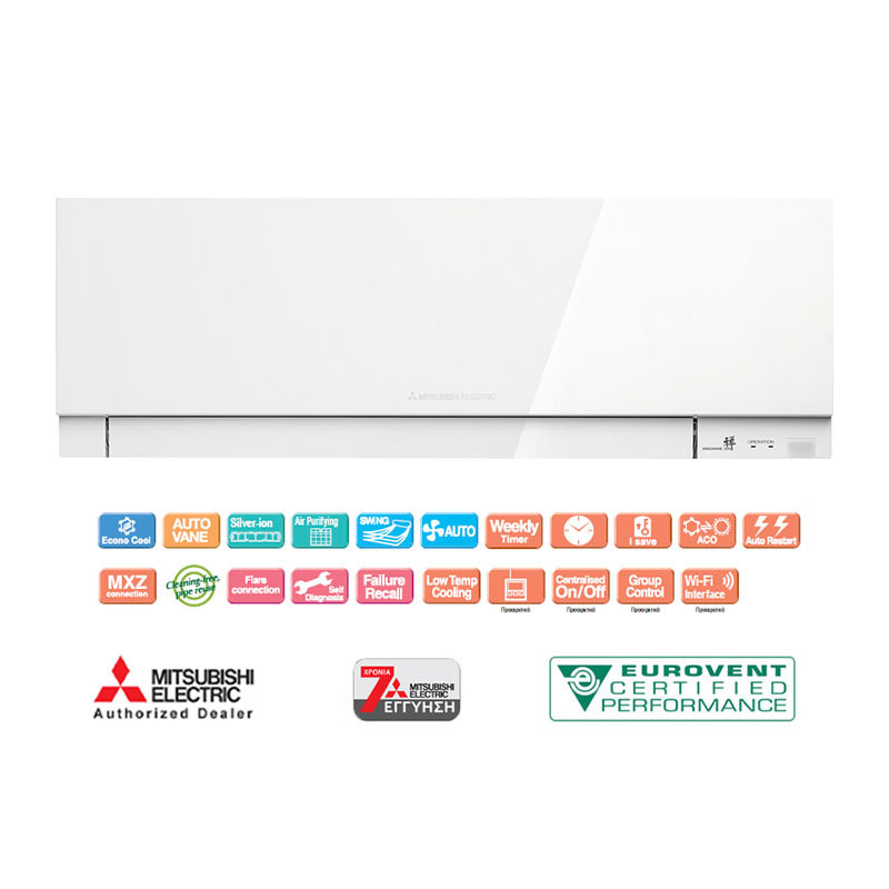 Κλιματιστικό Τοίχου Mitsubishi Kirigamine Zen MSZ/MUZ-EF50VGK White