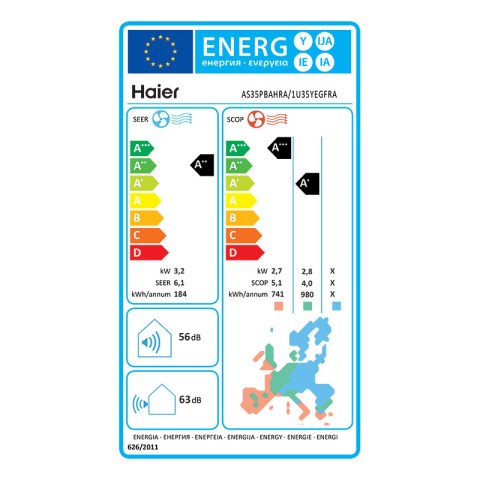 Κλιματιστικό τοίχου Haier Pearl με Ultraviolet για αποστείρωση στους 56oC