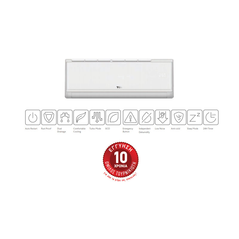 Κλιματιστικό τοίχου TCL Elite Premium PRM-09CHSA/CI Inverter A++/A+++ 09.000 Btu